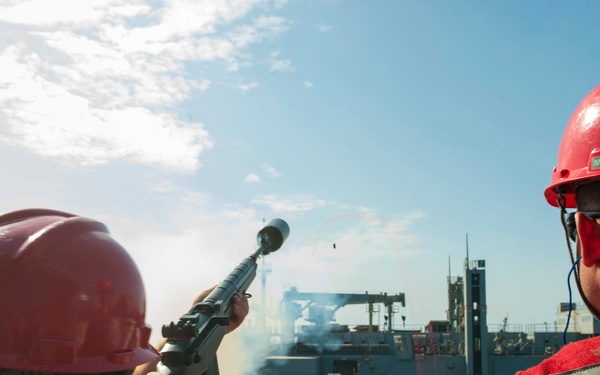 Vertical replenishment to the USS America