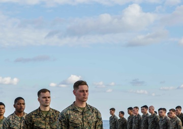 Fox Company Promotes Marines at Sea