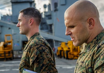 Fox Company Promotes Marines at Sea