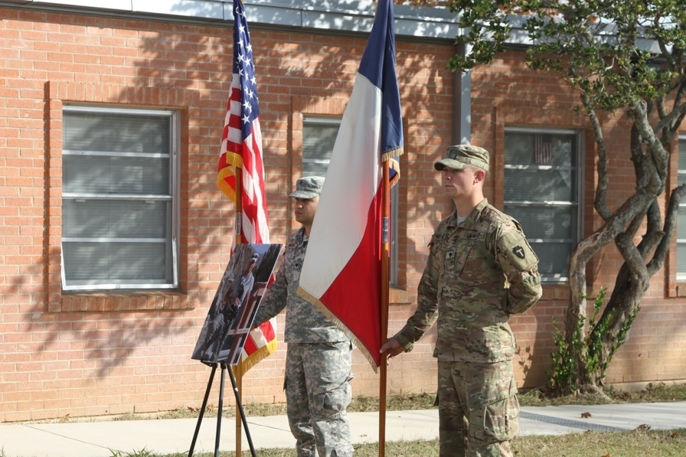 Memorial Plaque Dedication for Texas national Guardsman Killed in Afghanistan