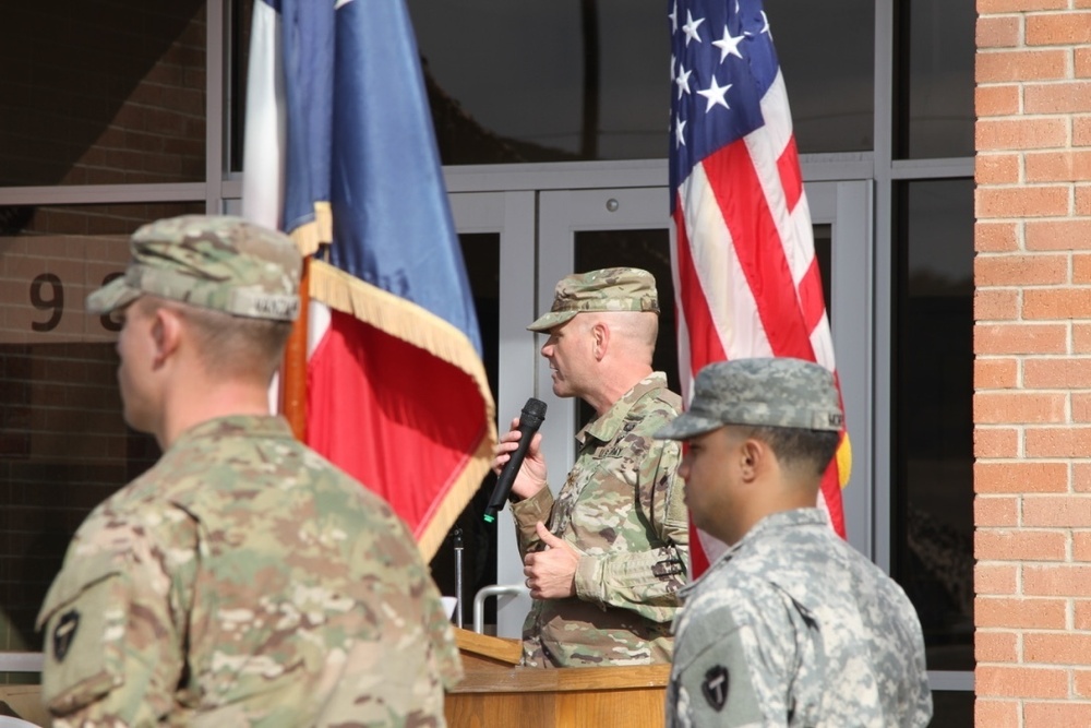 Memorial Plaque Dedication for Texas national Guardsman Killed in Afghanistan