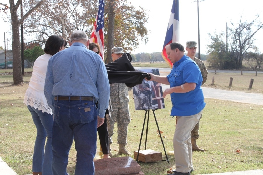 Memorial Plaque Dedication for Texas national Guardsman Killed in Afghanistan