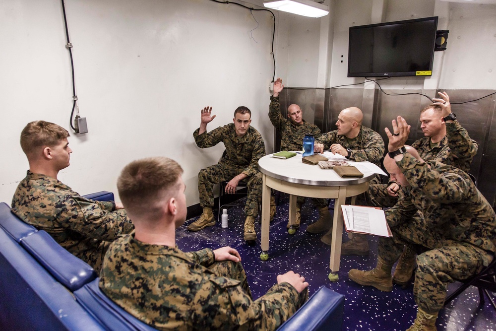 Reaching for Sucess: Marines Stand NCO Promotion Panel for Next Rank