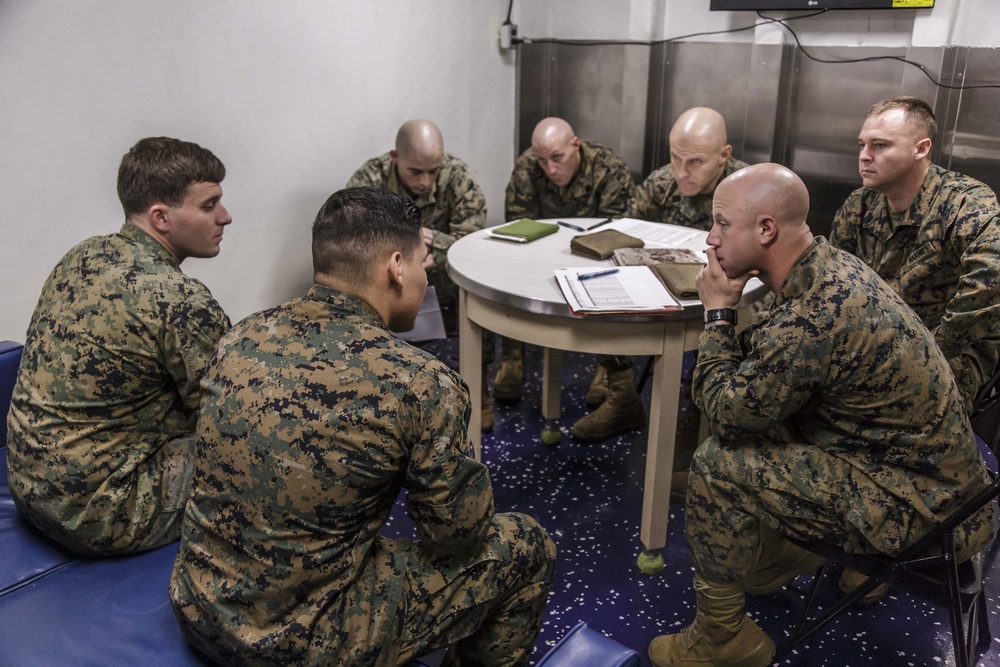 Reaching for Sucess: Marines Stand NCO Promotion Panel for Next Rank