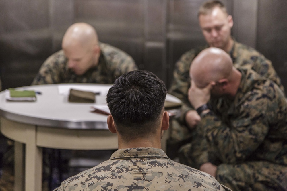 Reaching for Sucess: Marines Stand NCO Promotion Panel for Next Rank