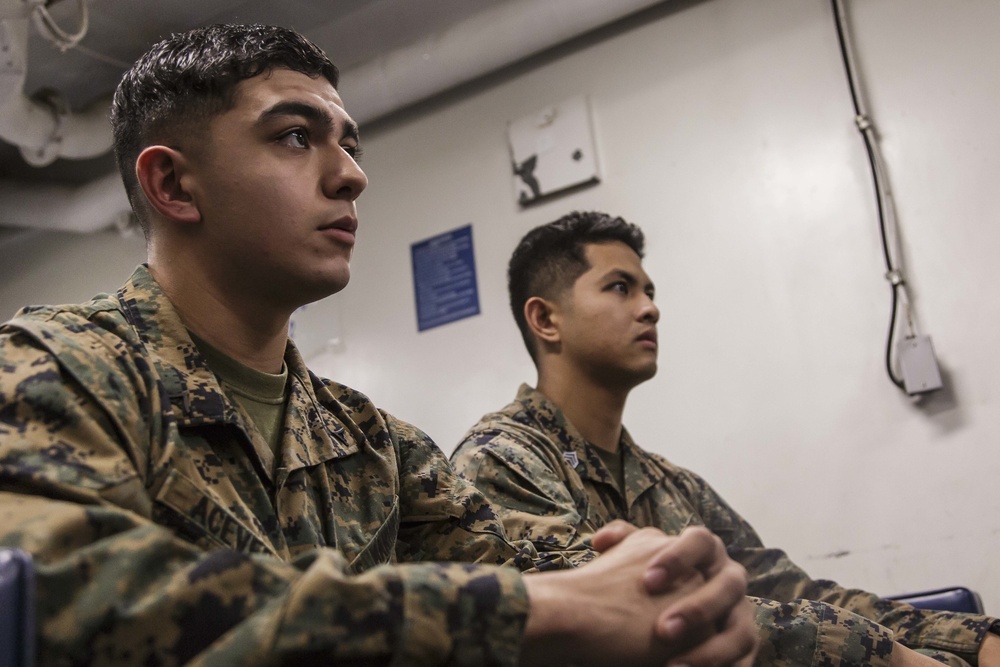 Reaching for Sucess: Marines Stand NCO Promotion Panel for Next Rank