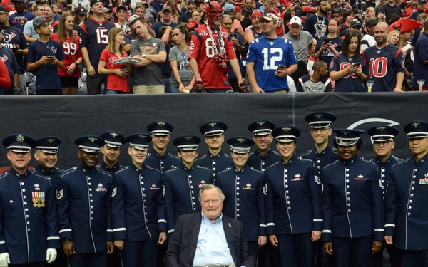 G. H. Bush visits Houston