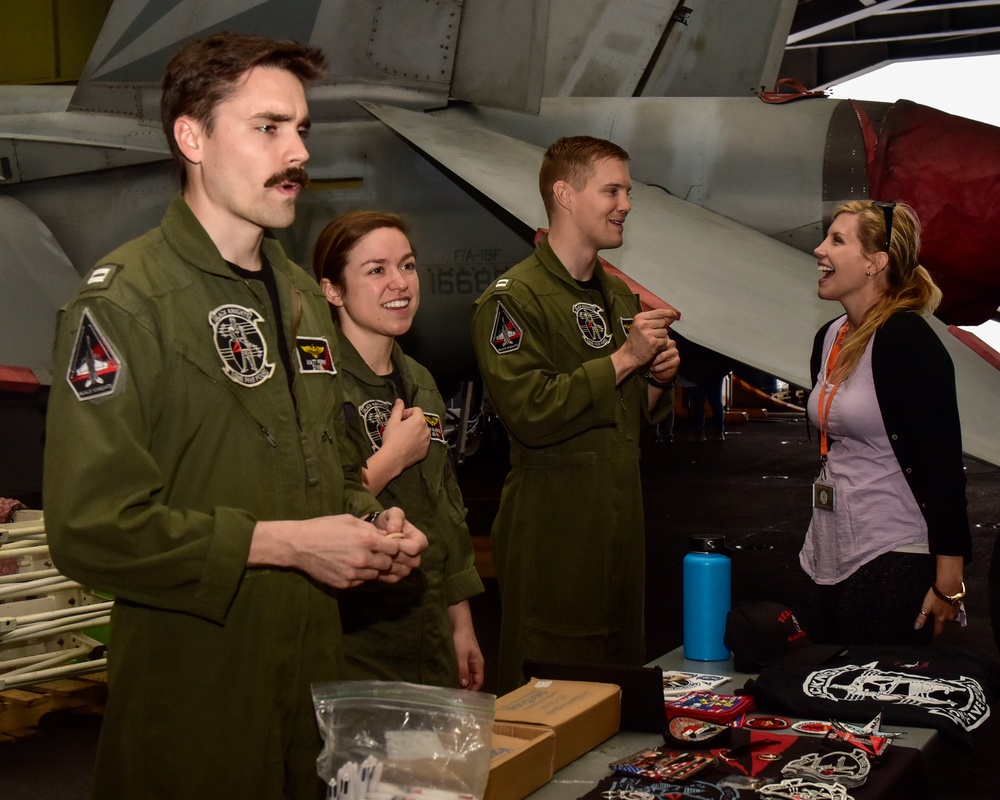 Nimitz Sailors Sell Souvenirs