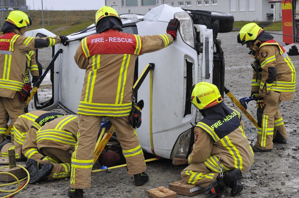 Civilian Firefighters Technical Rescue Training at the Urlas Firefighting Training Center
