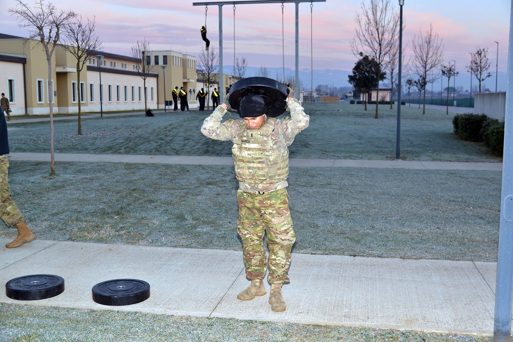 PX/XO Academy training and PT on the obstacle course of Caserma Del Din Vicenza December 04 2017