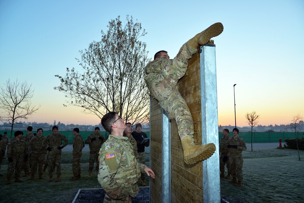 PX/XO Academy training and PT on the obstacle course of Caserma Del Din Vicenza December 04 2017