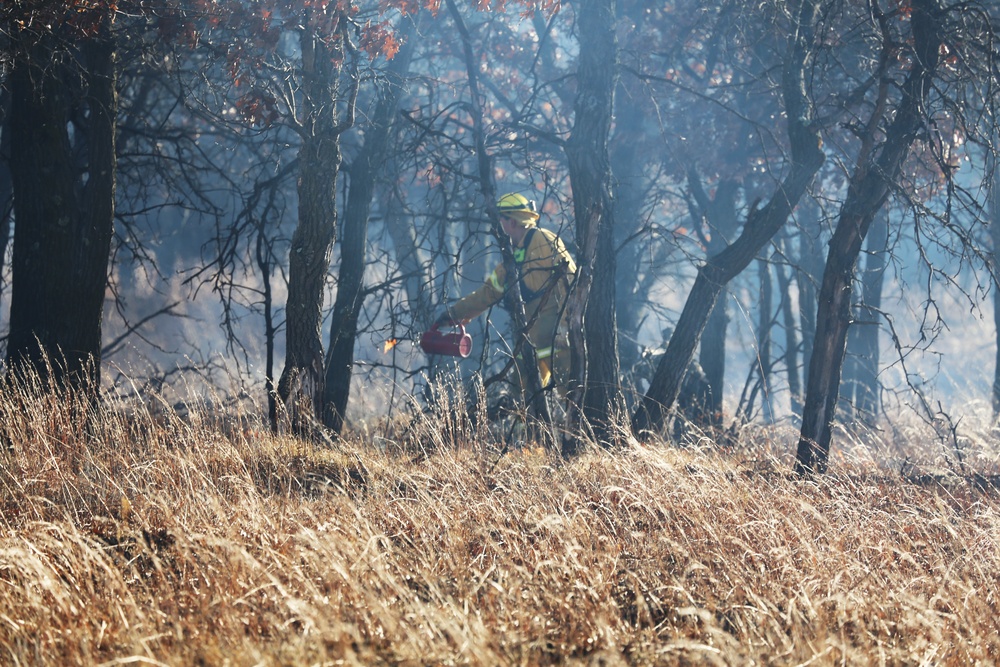Late-fall Prescribed Burn at Fort McCoy