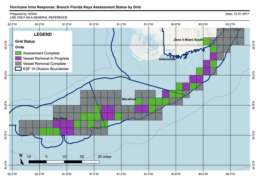 NOAA chart - Florida Key - Dec. 1