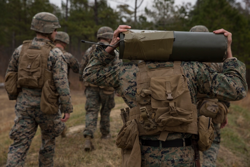 2nd Battalion, 8th Marines Assaultmen conduct a live demolitions range