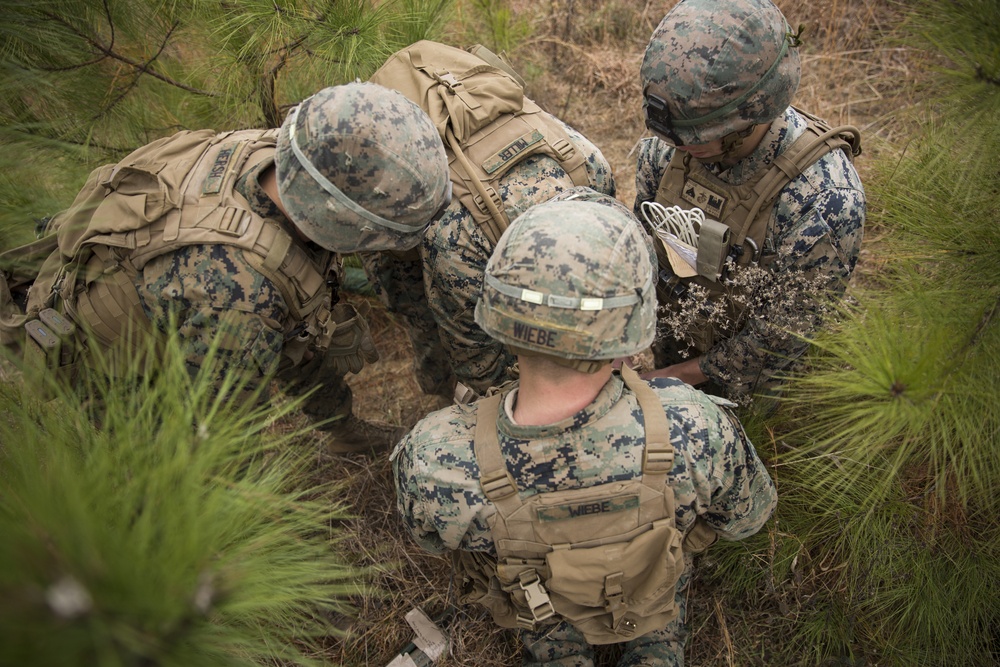 2nd Battalion, 8th Marines Assaultmen conduct a live demolitions range