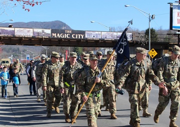 Kentucky Guardsmen hold the Inaugural Mountain Warrior Memorial Ruck March