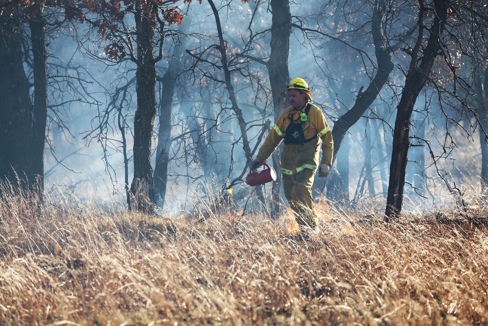Late-fall Prescribed Burn at Fort McCoy