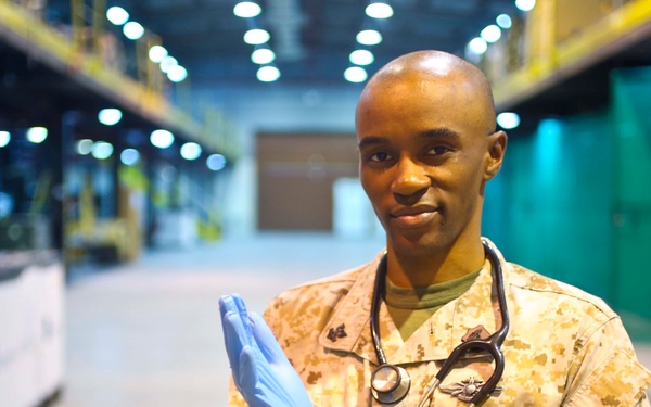 HM2 (FMF) Stetson D. Thomas keeps TF 51/5 medically ready