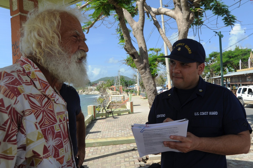 Hurricane Maria Response Crews Conduct Vessel Owner Outreach in Vieques, Puerto Rico