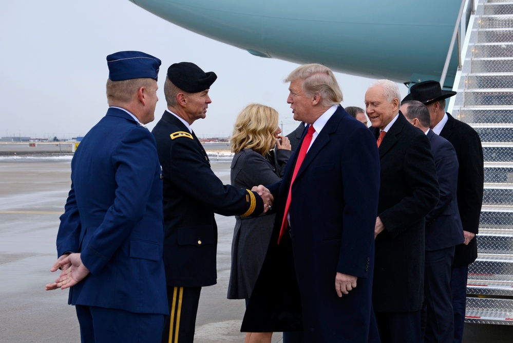 President Trump visits Roland R. Wright Air National Guard Base