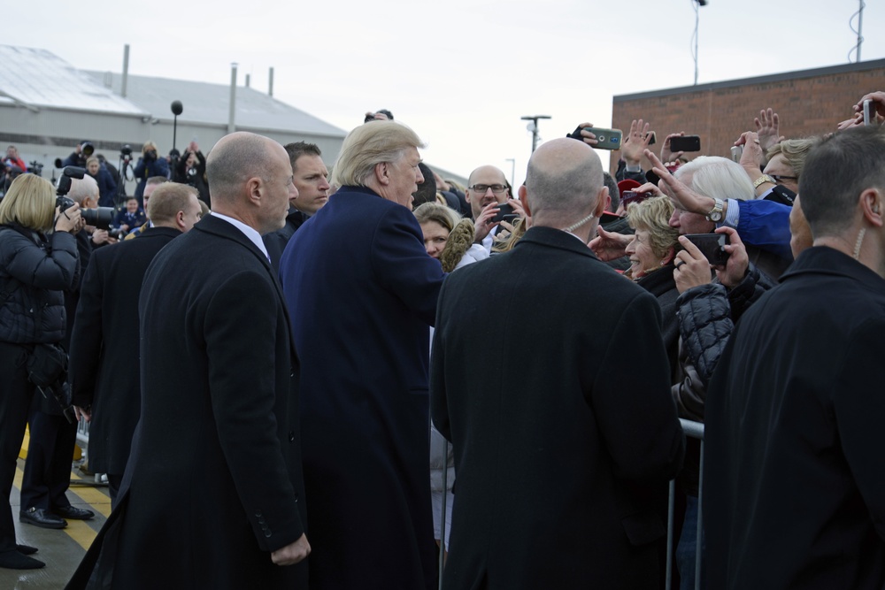 President Trump visits Roland R. Wright Air National Guard Base