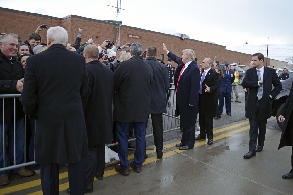 President Trump visits Roland R. Wright Air National Guard Base