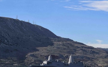 USS San Diego Departs Souda Bay, Greece