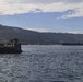 USS San Diego (LPD 22) Landing Craft, Air Cushion Approaches Pier