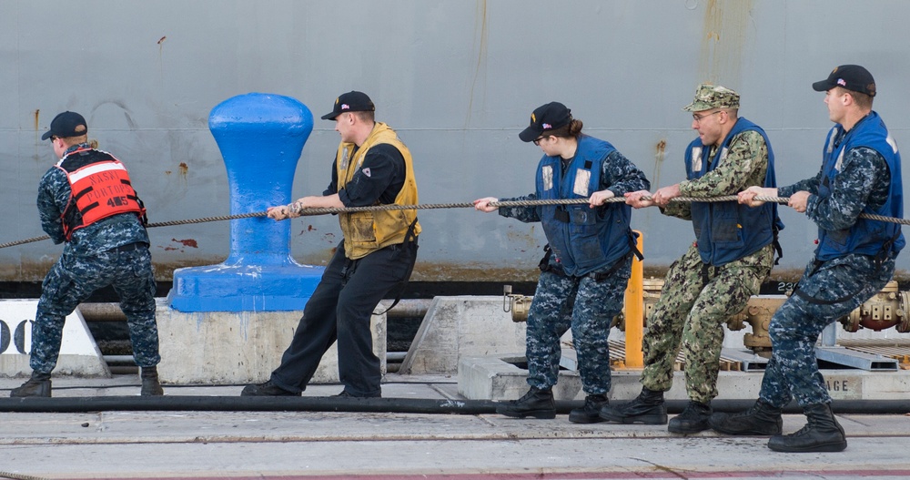 USS Nimitz pulls into port in San Diego