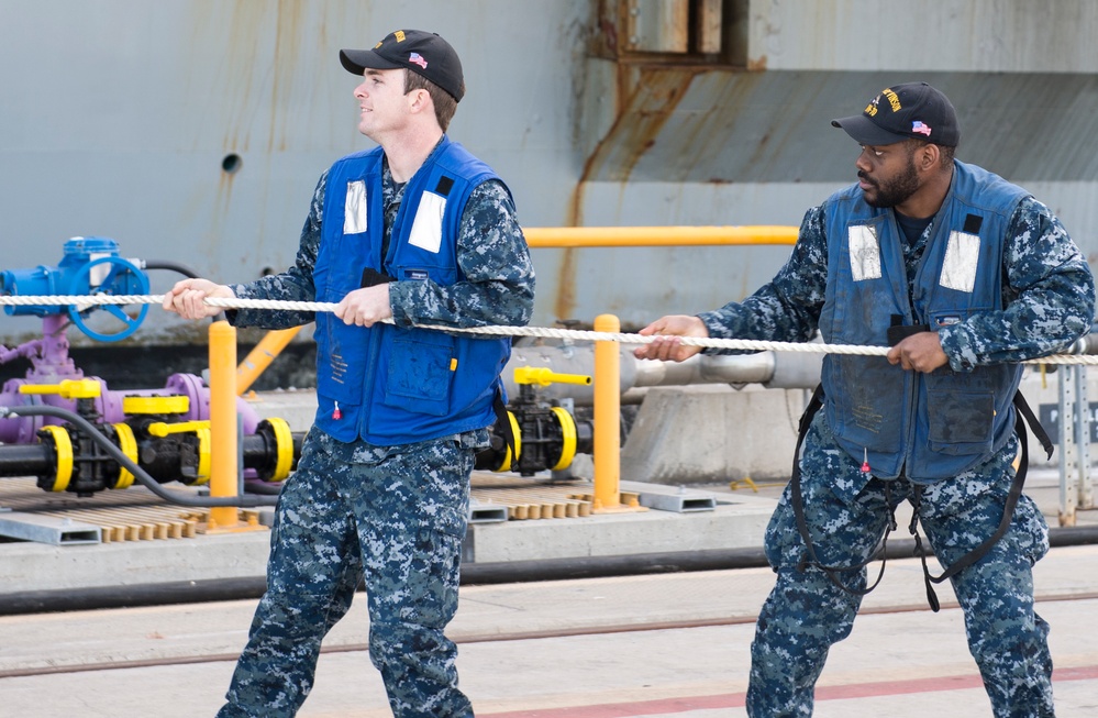 USS Nimitz pulls into port in San Diego