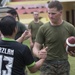 U.S. Marines with 2/1 play soccer against the Malaysian Armed Forces
