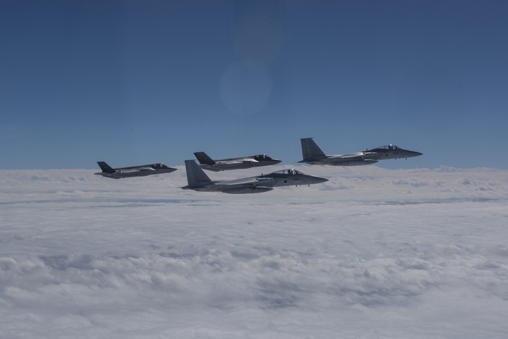 Unwavering commitment: U.S. F-35As conduct bilateral training with JASDF F-15s