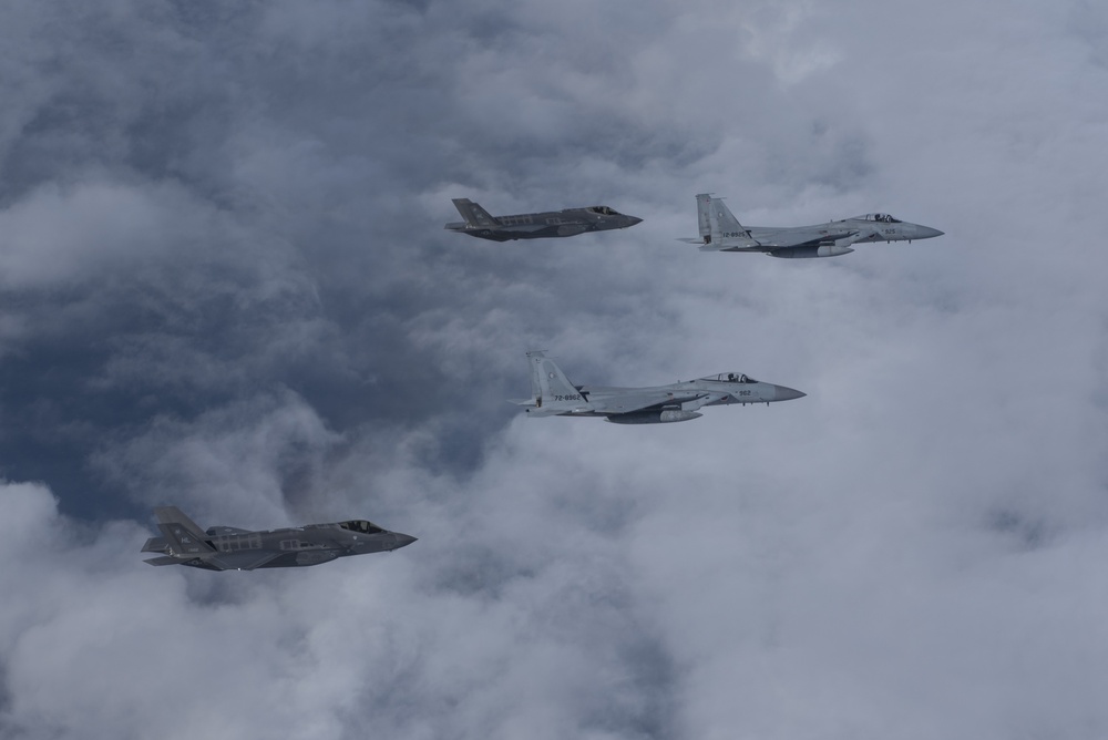 Unwavering commitment: U.S. F-35As conduct bilateral training with JASDF F-15s