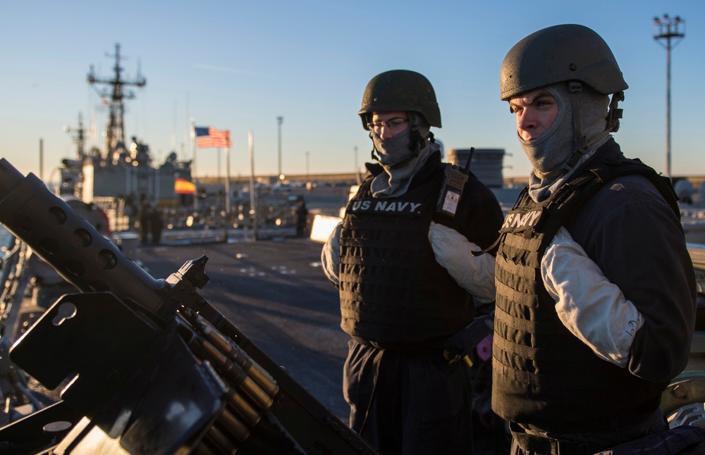 USS Carney departs Naval Station Rota