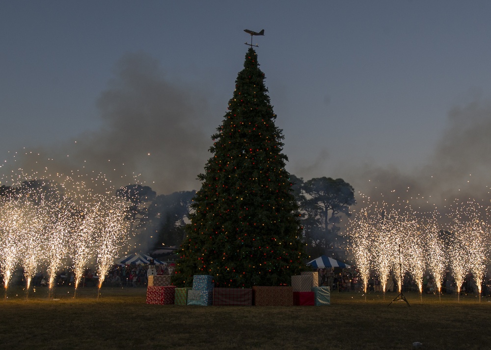 Hurlburt Field Christmas tree lighting