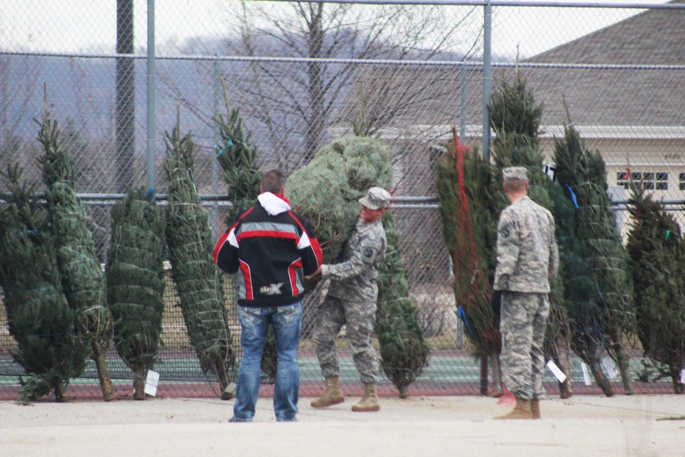 Fort McCoy military members receive trees through Trees for Troops