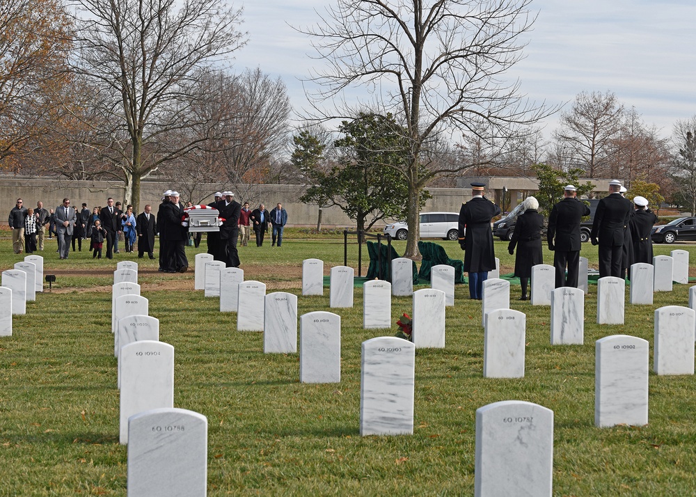 Radioman 3rd Class Howard W. Bean, from Everett, Mass., assigned to the Battleship USS Oklahoma (BB 37) during World War II, was laid to rest in Arlington National Cemetery Dec. 6.