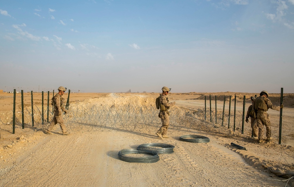 Advise and Assist Marines with Operation Inherent Resolve set up tactical assembly area