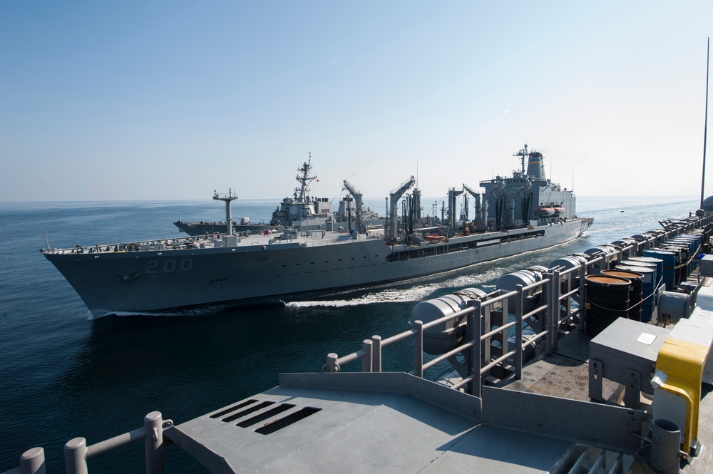 USNS Guadalupe refuels USS America