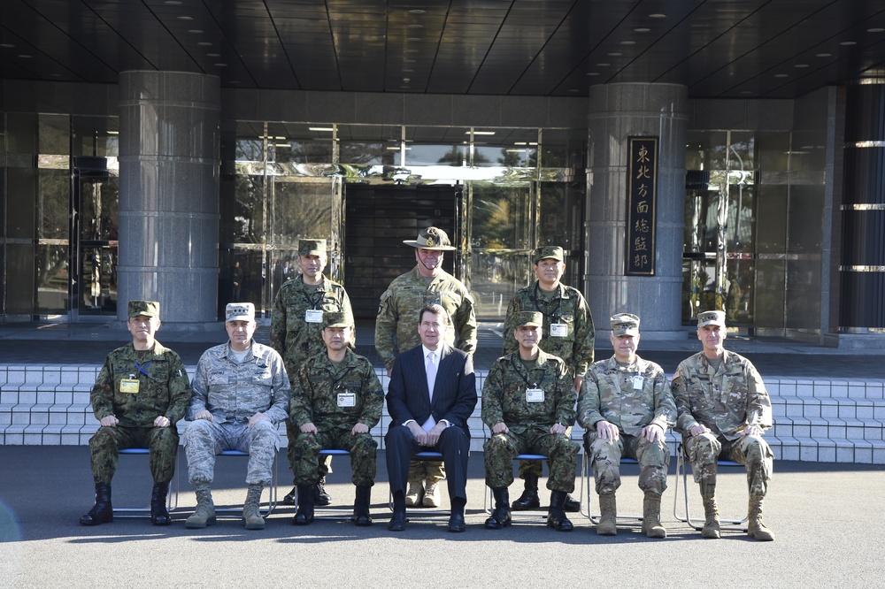 Ambassador to Japan visits Camp Sendai.