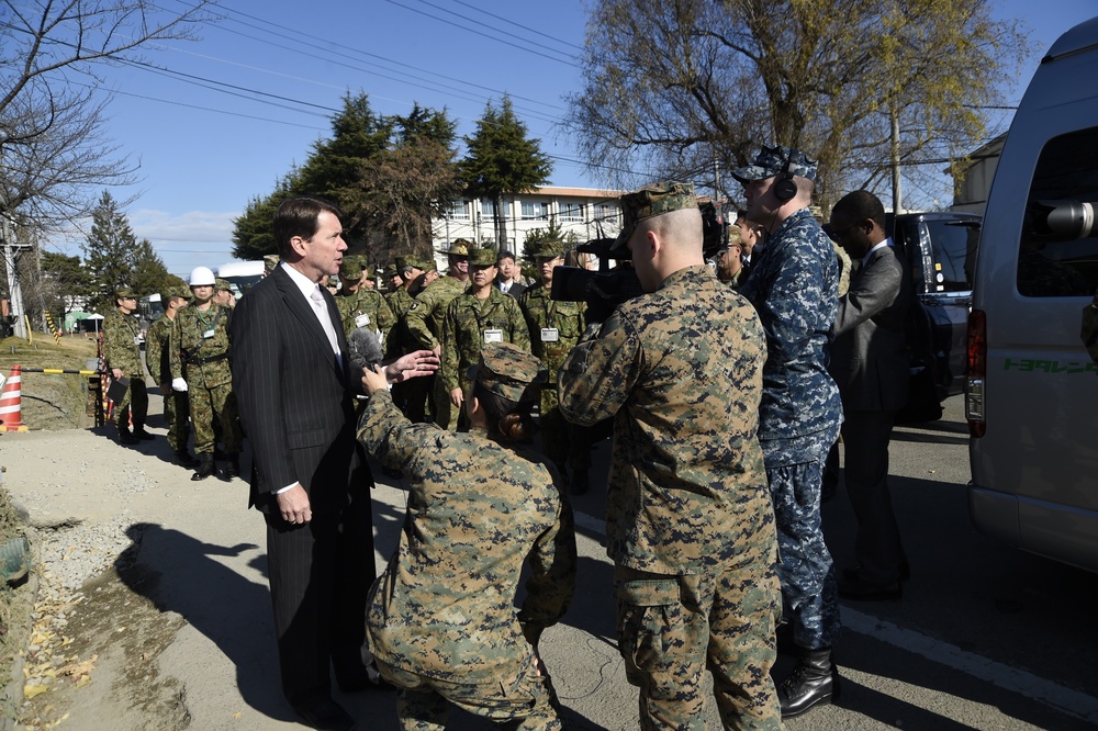 Ambassador to Japan visits Camp Sendai