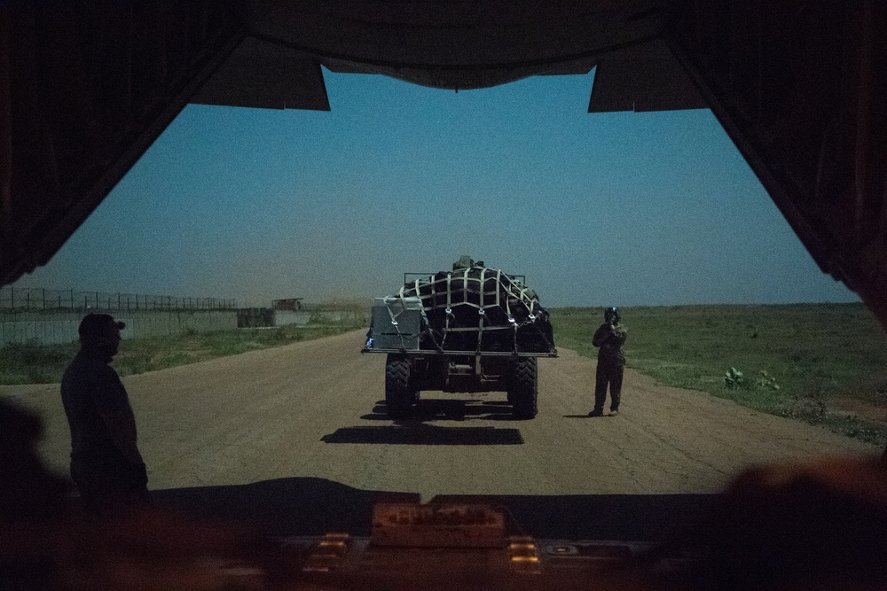 Airmen conduct cargo operations in East Africa