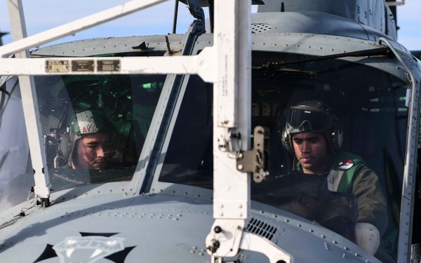 USS San Diego (LPD 22) APU Start Ups On Flight Deck