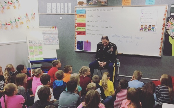 CSM Robert Breck Visits Monroe Elementary School for Veterans Day