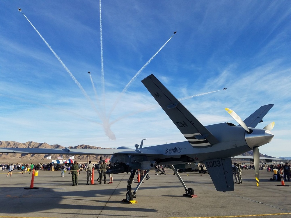 Aviation Nation gets a visit from an MQ-1, MQ-9