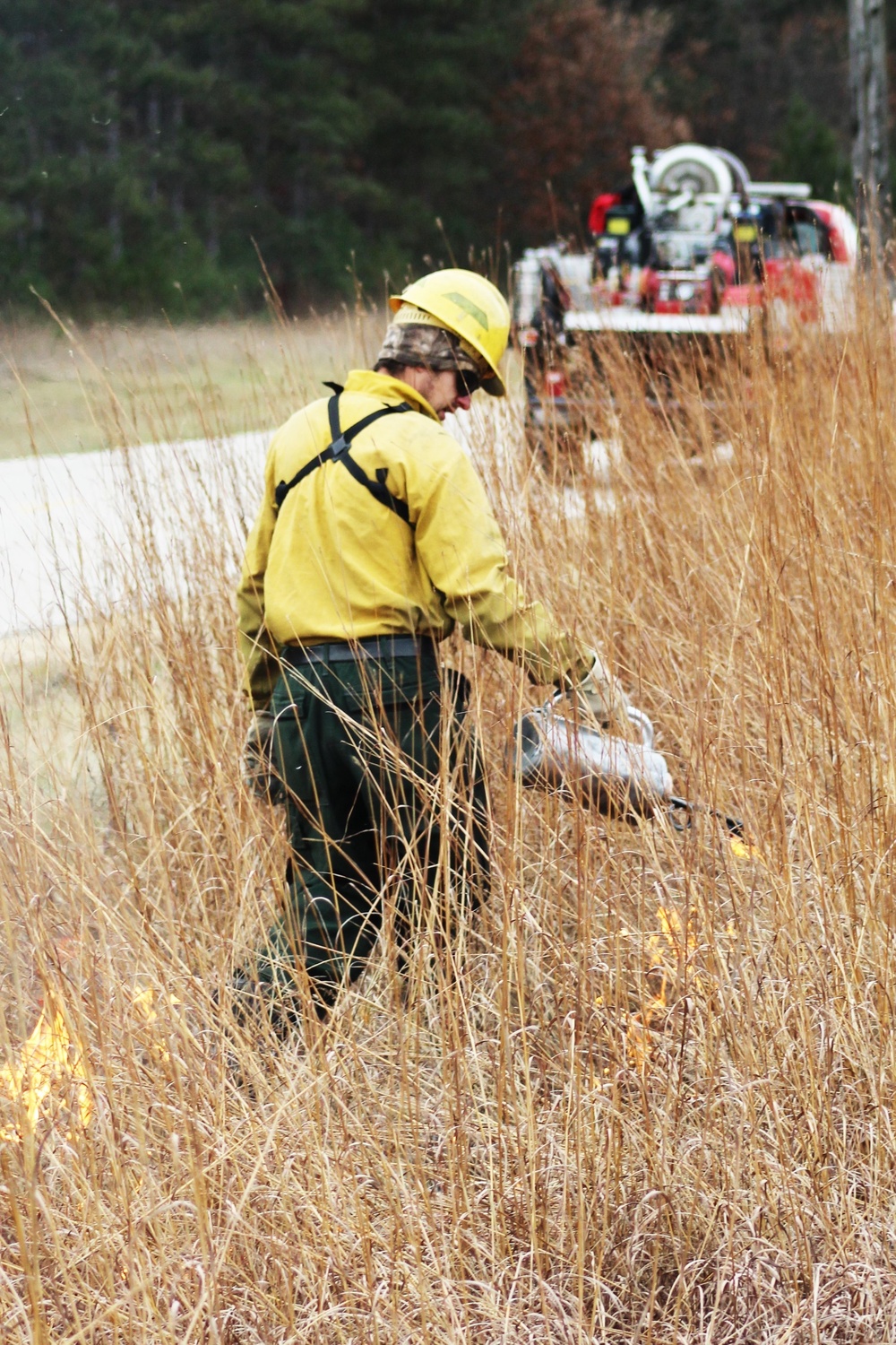 Personnel hold rare December prescribed burn at Fort McCoy