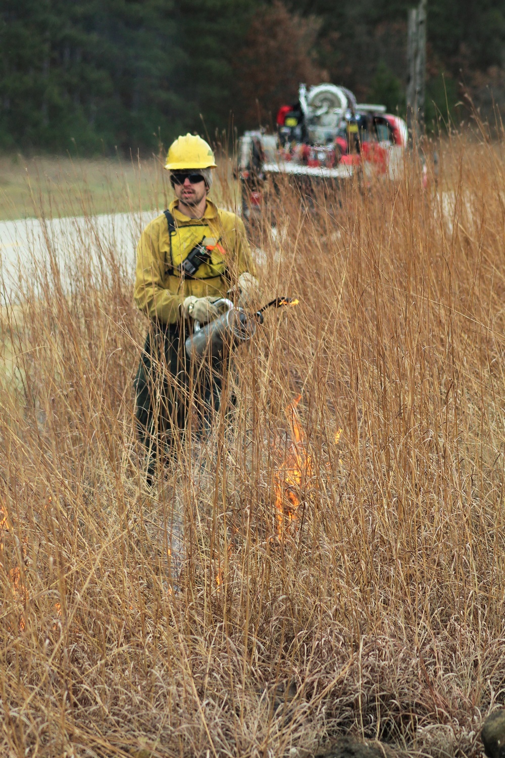 Personnel hold rare December prescribed burn at Fort McCoy