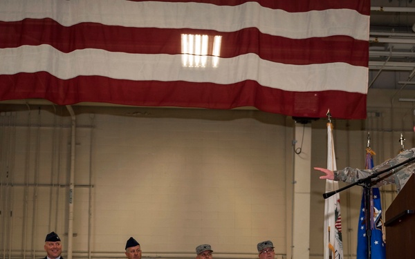 Change of command and promotion ceremony at the 182nd Airlift Wing