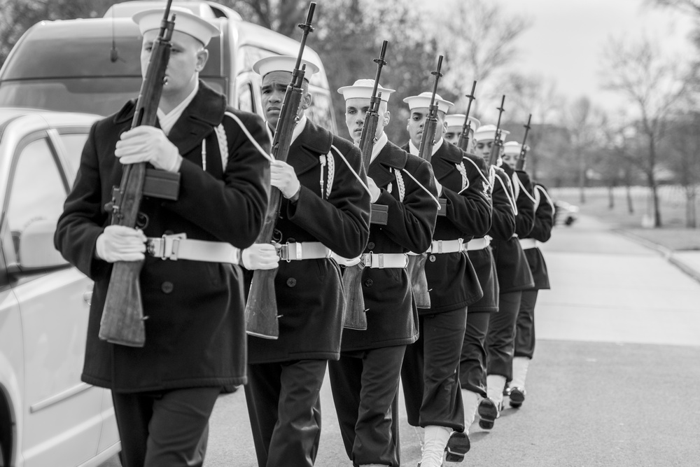 Graveside Service for U.S. Navy Radioman 3rd Class Howard Bean in Section 60