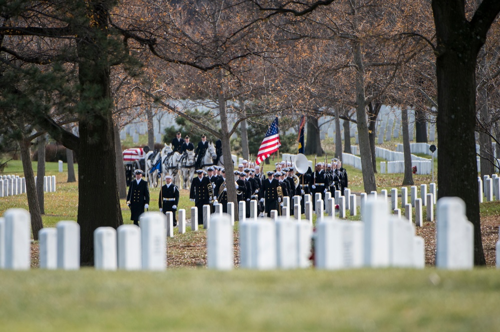 Graveside Service for U.S. Navy Radioman 3rd Class Howard Bean in Section 60